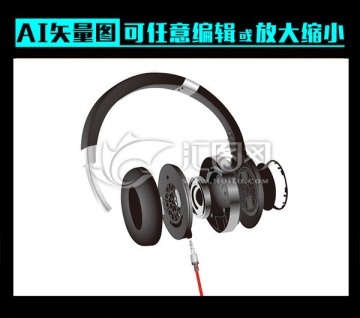 耳機爆炸圖