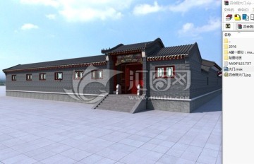 老北京四合院大門3dmax模型