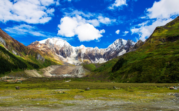 雪山 冰川冰山 西藏风光