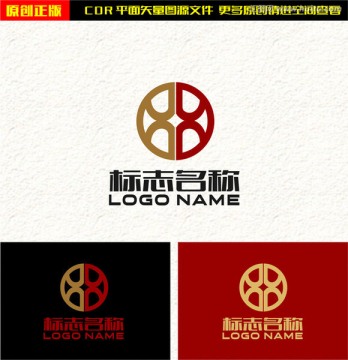 金融铜钱字母XXlogo