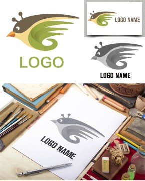绿色小鸟服装房地产logo商标