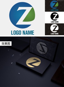 字母z企业商标it科技logo