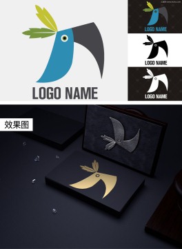 蓝色小鸟服装房地产logo商标
