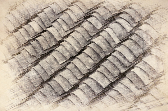 江南古鎮(zhèn)素描圖