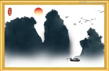 禪意意境水墨畫(huà)