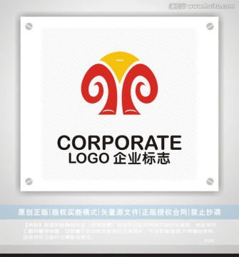 传媒文化 餐饮 机器人logo