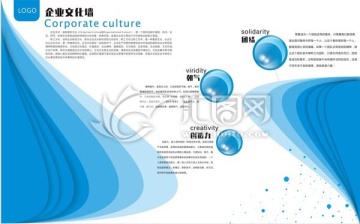 企業(yè)文化墻藍