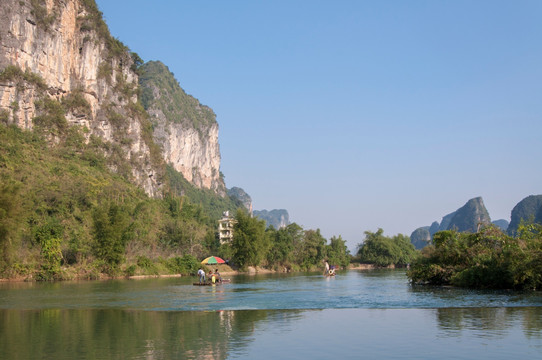 广西阳朔遇龙河风光