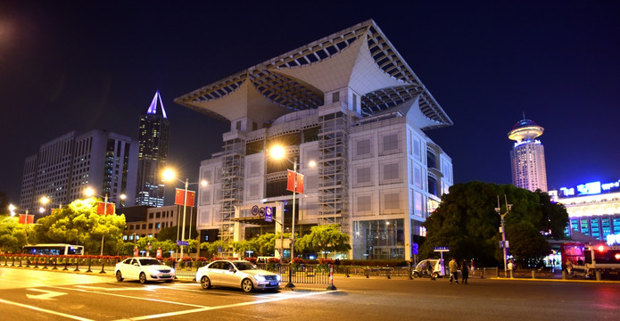 上海城市规划展示馆 夜景