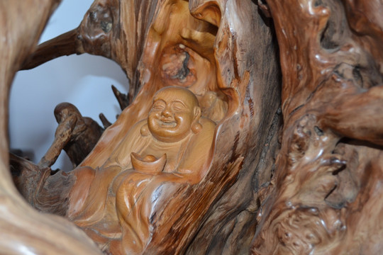 檀木雕刻 千年树根