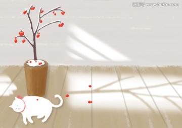 手繪插畫封面文具書簽psd分層