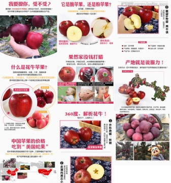 花牛蘋果詳情頁模板