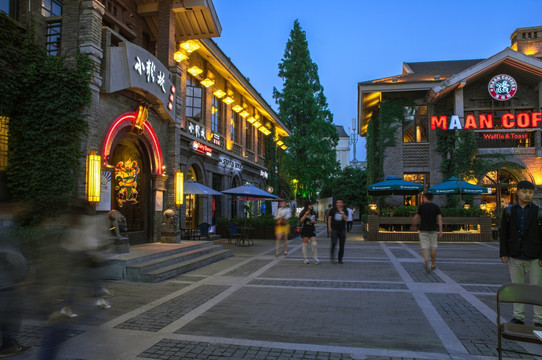 南京1912酒吧街民国建筑夜景