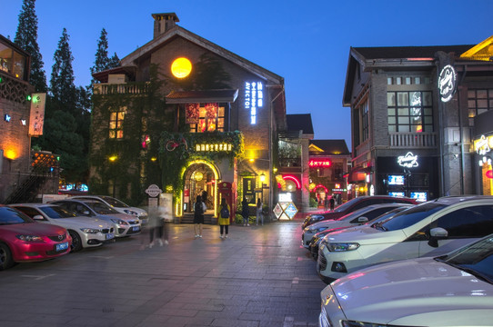 南京1912酒吧街民国建筑夜景