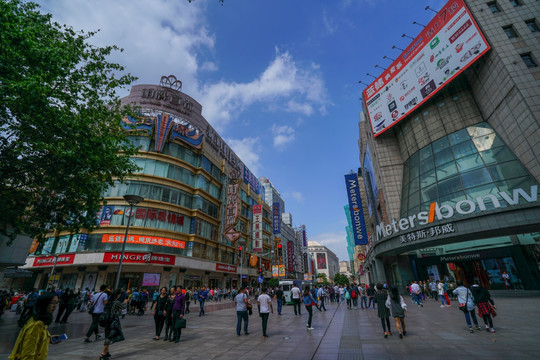 上海南京路步行街风光