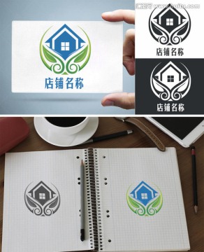 房地产家居装饰家具logo标志