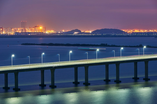 南沙凫洲大桥夜景
