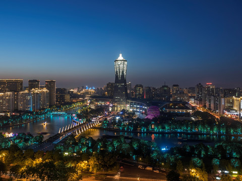 西湖文化广场夜景