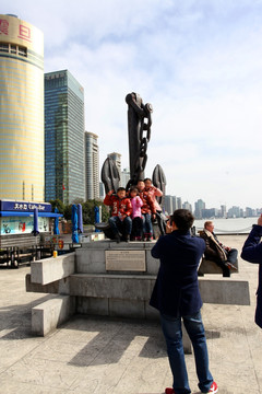 上海 上海灘 上海外灘 雕塑