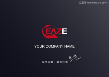 字母EAZE标志