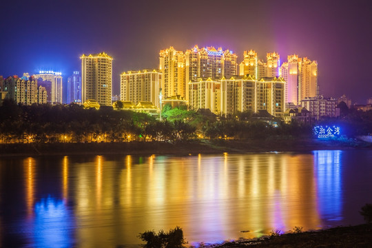 景洪市瀾滄江夜景