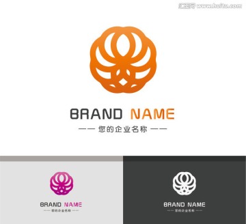 優(yōu)雅花朵logo花瓣菊花向日葵