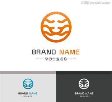 創(chuàng)意日出logo山川河流