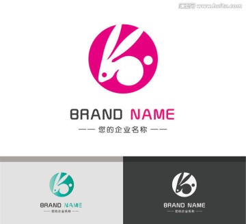 可爱小兔子logo长耳朵兔标志