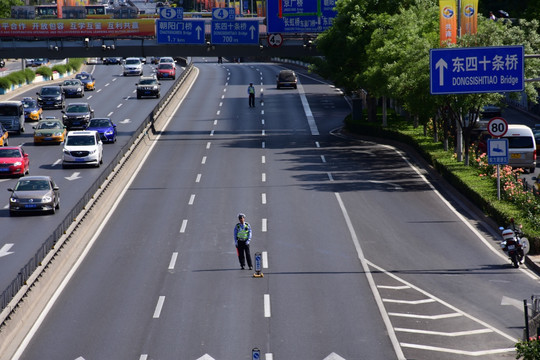 一带一路会议期间北京街景 管控