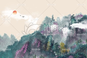 水墨山水畫