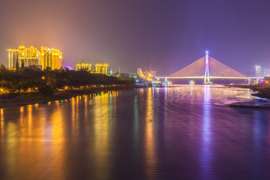 西双版纳澜沧江夜景