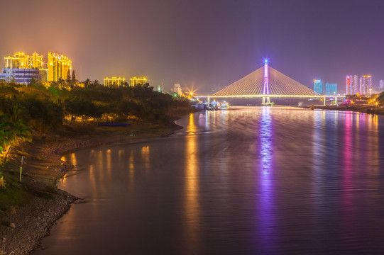 西双版纳澜沧江夜景