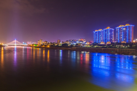 西双版纳澜沧江夜景