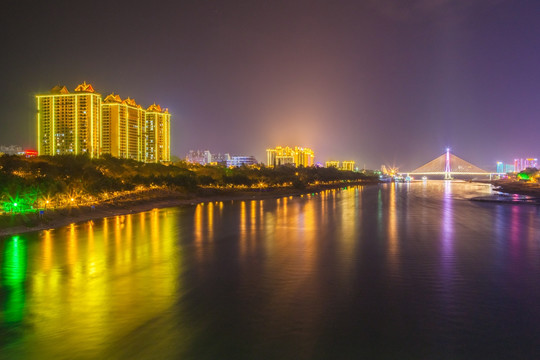 西双版纳澜沧江夜景