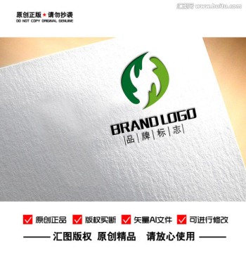 抽象叶LOGO