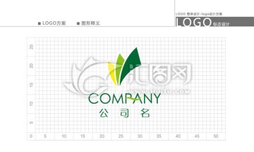 漸變綠色logo