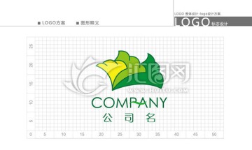 绿色扇形logo标志