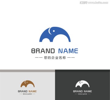 創(chuàng)意小象logo大象手繪卡通