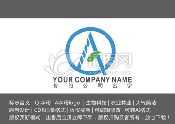 Q字母或A字母logo