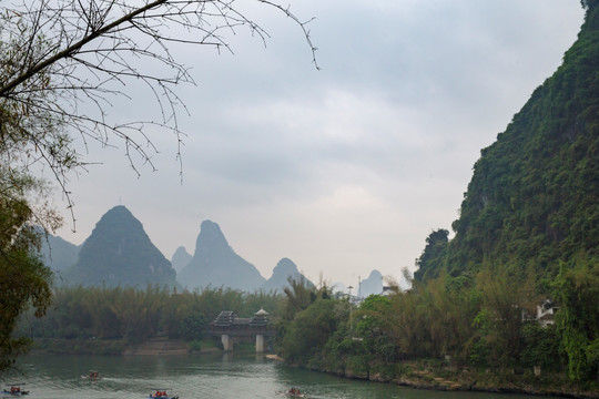 桂林阳朔山水漓江山水漓江漂流