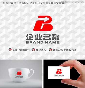 字母ZB箭头logo