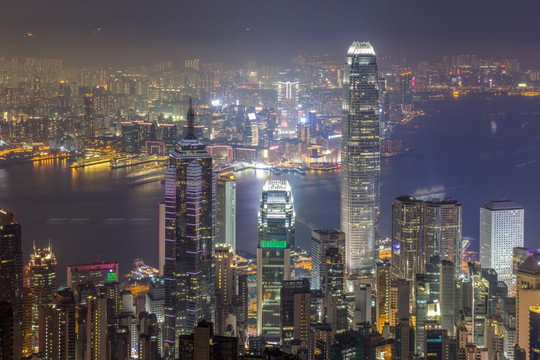 香港维港夜景