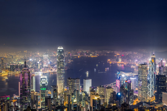 香港维港夜景