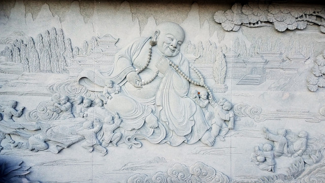 弥勒佛 雕塑 浮雕