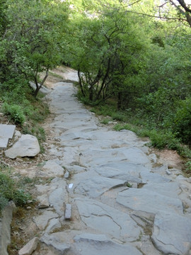 下山道 下山路 青石台阶