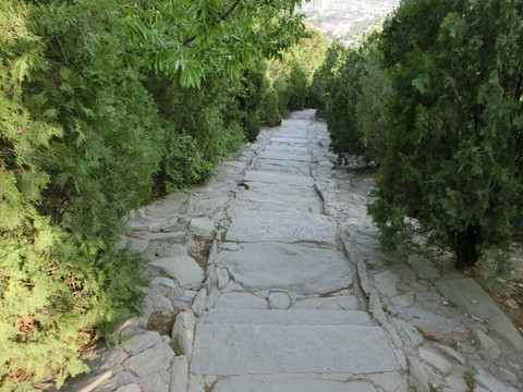 下山道 下山路 青石台阶