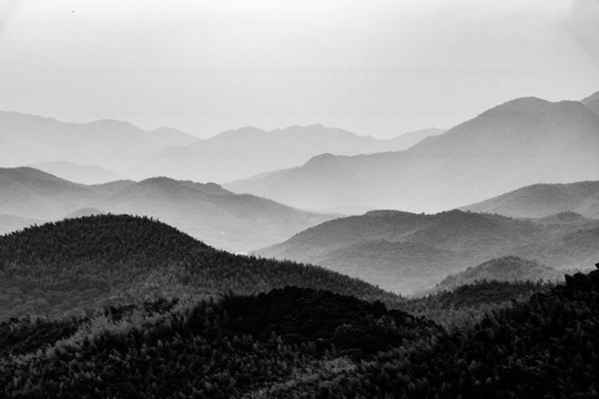 水墨群山 水墨画 中国风 水墨