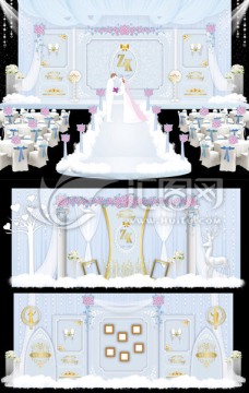 白藍(lán)色主題婚禮 蒂芙尼主題婚禮