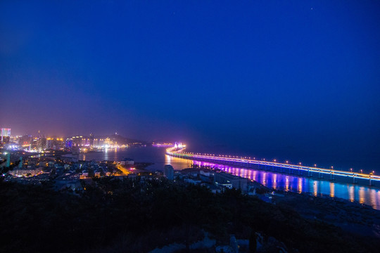 大连星海跨海大桥夜景