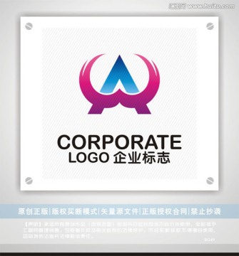 WA字母logo